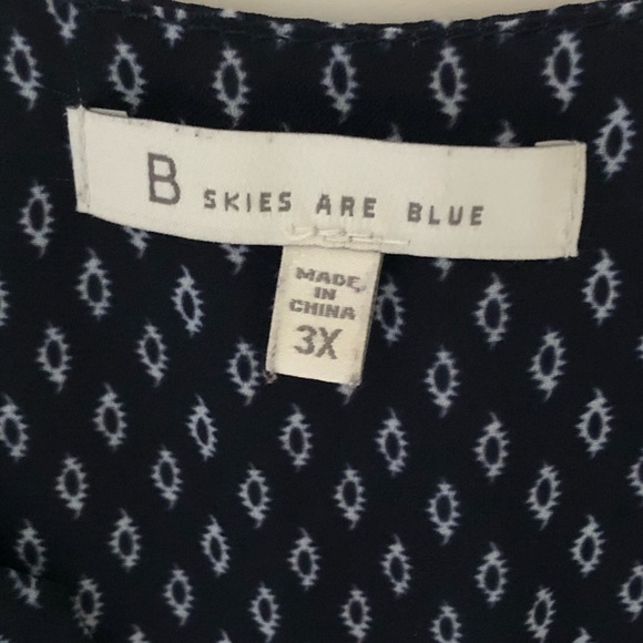 Skies Are Blue Boho Tank Top 3X - Picture 3 of 4